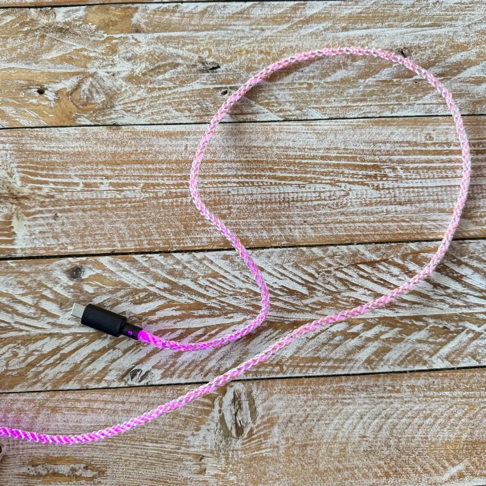 🍭35” Multi Color Light Up Charging Cable USB A - USB C🍭 +Color changing USB plug